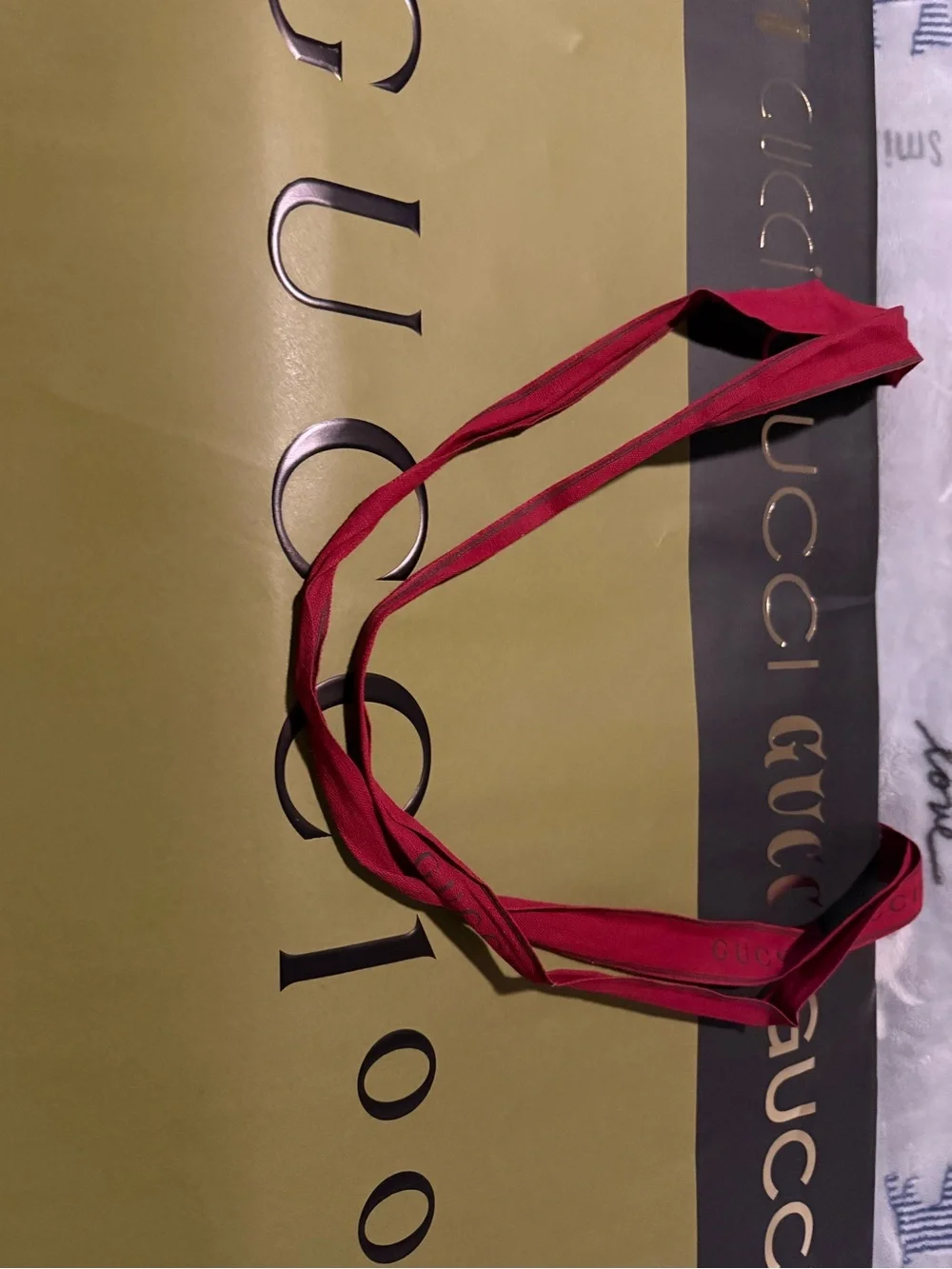 Gucci Olive Green and Black Branded Shopping Bag 100